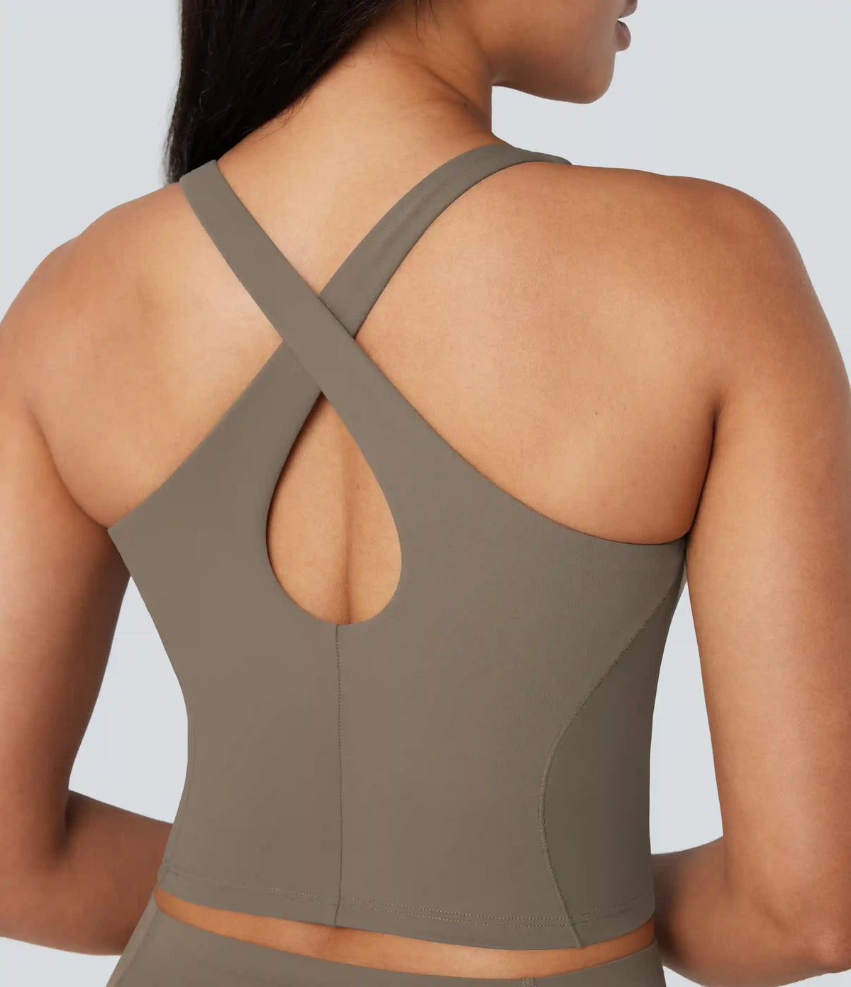 Halara UltraSculpt™ Deep V-neck Push-Up Crisscross Back 2-in-1 Yoga Tank Top