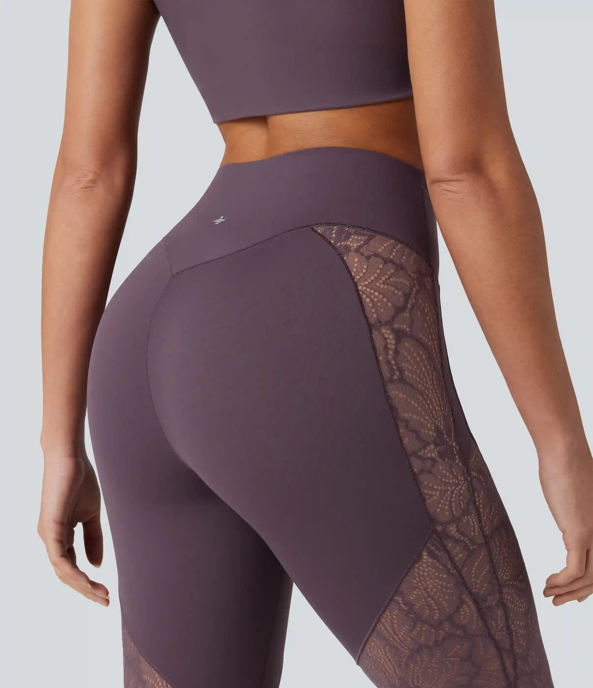 Halara UltraSculpt™ High Waisted Tummy Control Contrast Lace Yoga 7/8 Leggings with Pocket