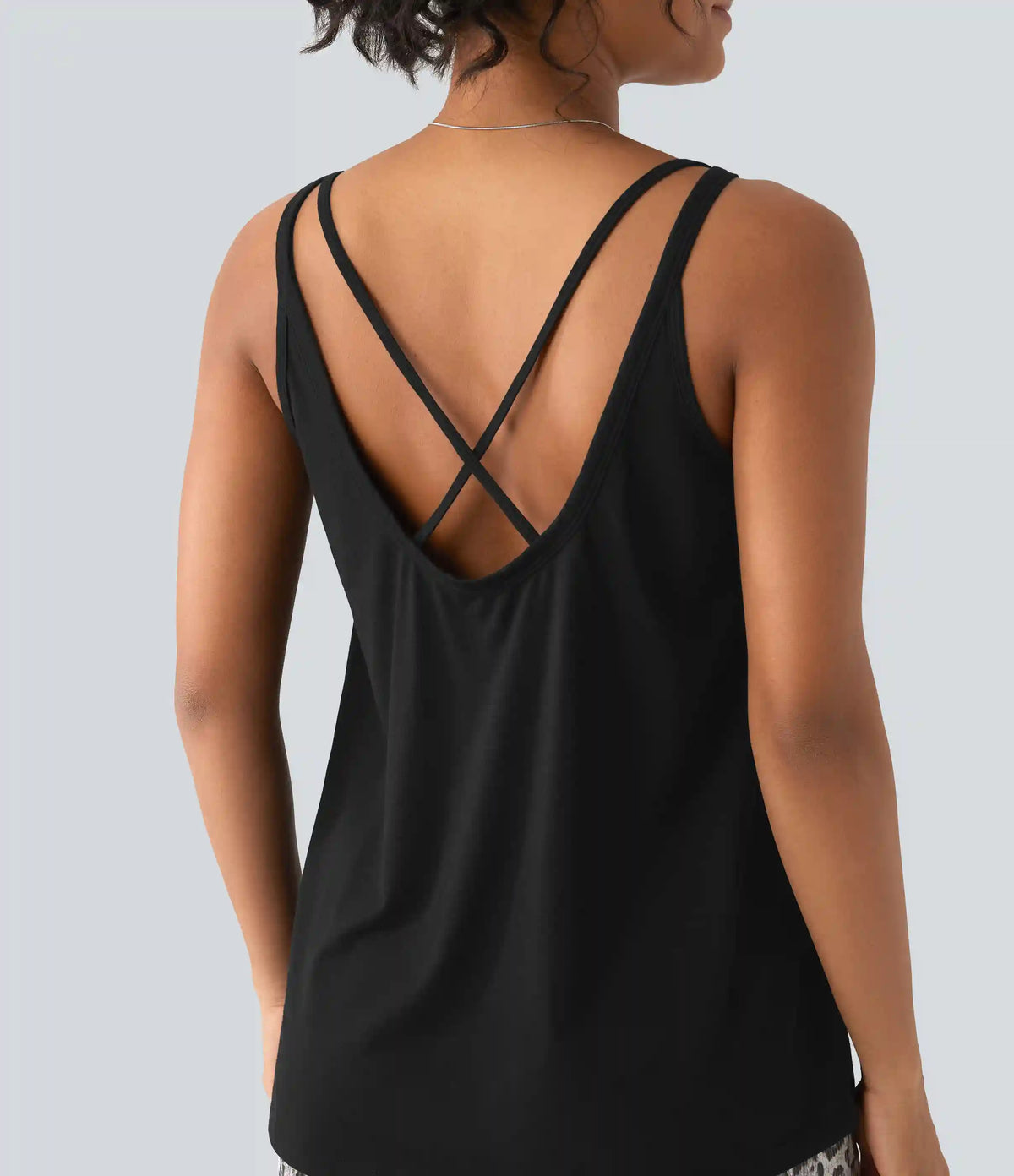 U Neck Relaxed Casual Tank Top