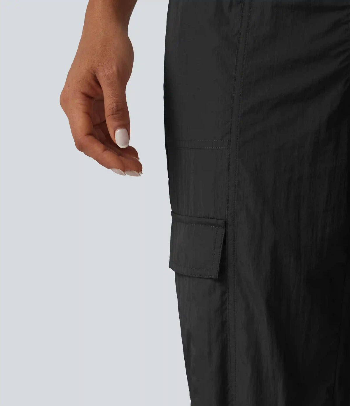 High Waisted Drawstring Tapered Workout Cargo Joggers with Pockets