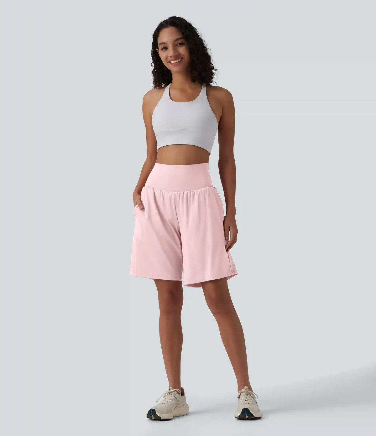 SoftlyZero™ Airy Super High Waisted 2-in-1 InstantCool Yoga Shorts 9" with Pockets