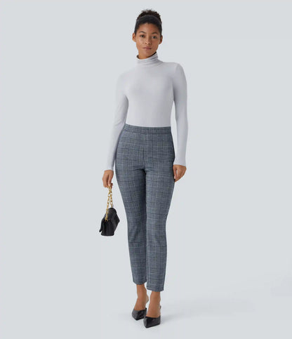 Halara Flex™ High Waisted Pocket Houndstooth Plaid Skinny Work Pants