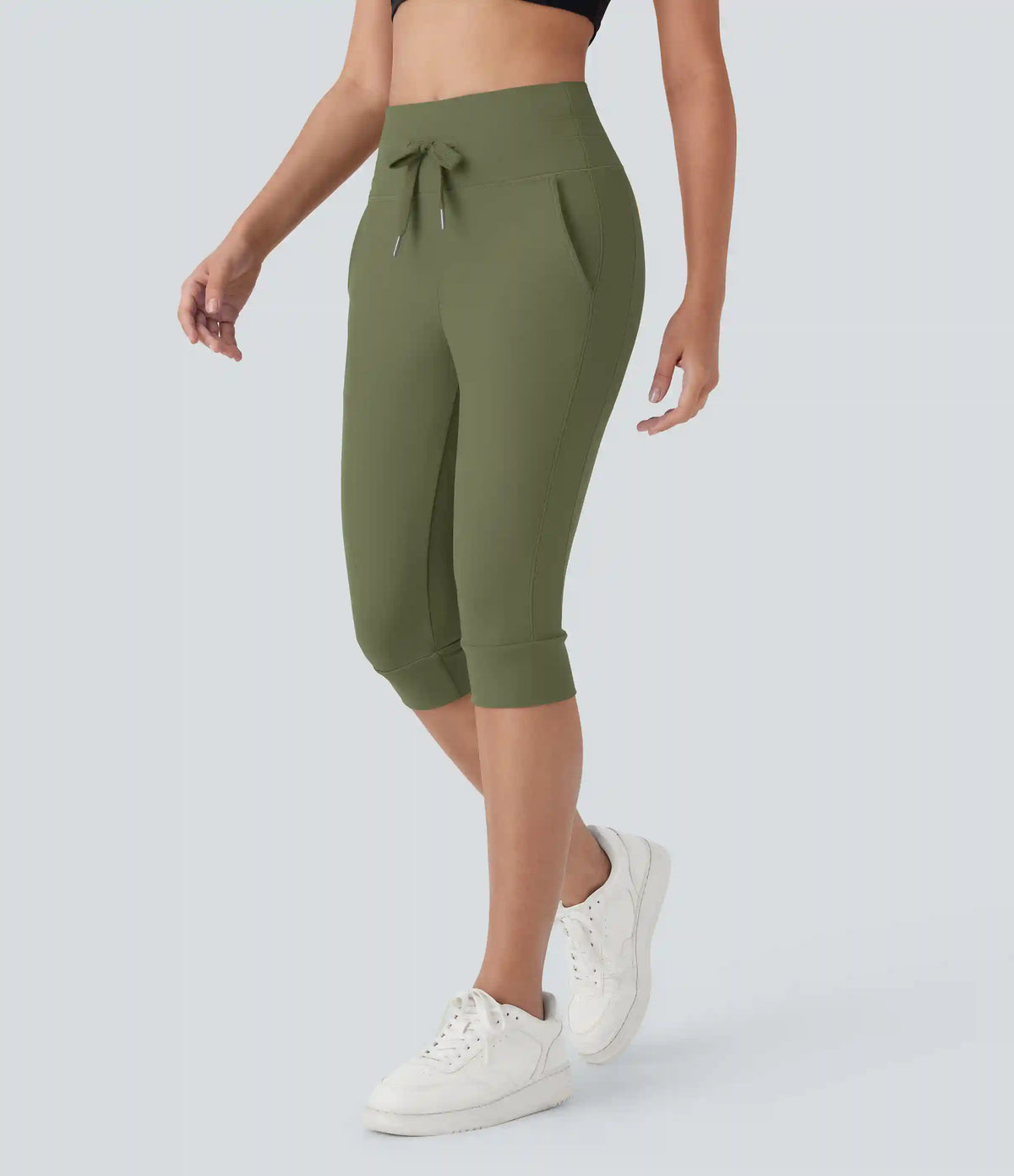 SoftlyZero™ Plush High Waisted Drawstring Pocket Yoga Pedal Pusher Joggers