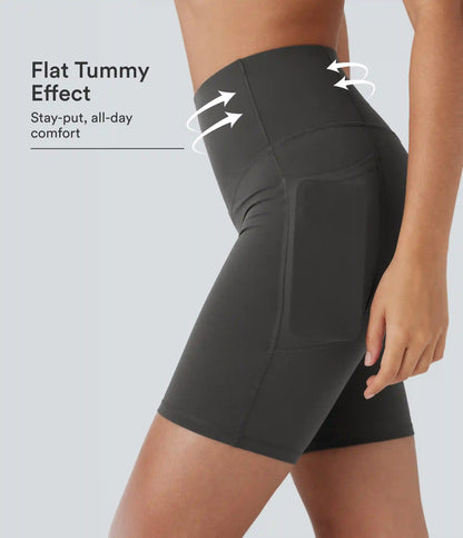 Halara UltraSculpt™ High Waisted Butt Lifting Tummy Control Pocket Shaping Training Biker Shorts 7''