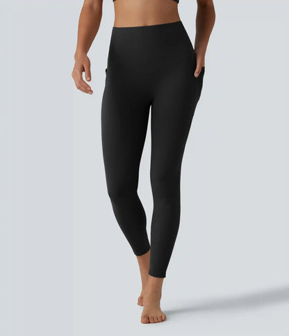 Halara UltraSculpt™ Ribbed High Waisted Tummy Control Yoga Leggings with Pockets