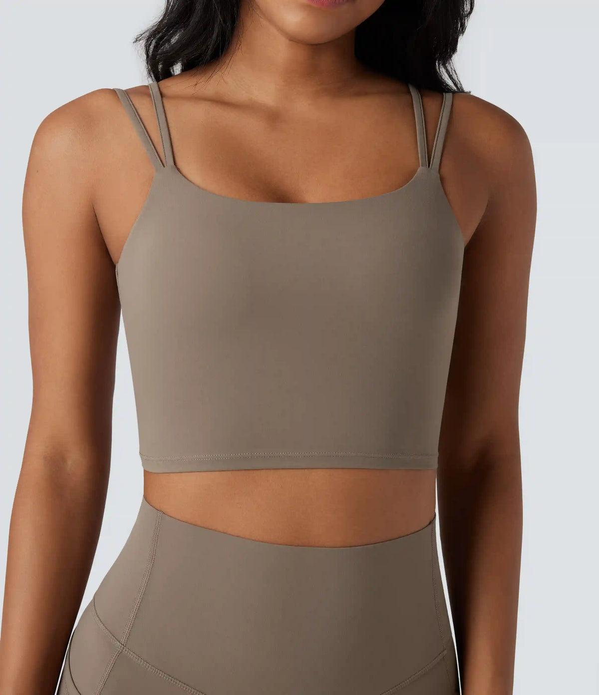 Halara UltraSculpt™ Double Straps Twisted Backless Cropped Yoga Tank Top