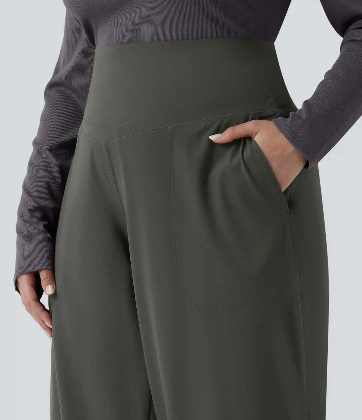 Halara UltraSculpt™ High Waisted Tummy Control Straight Leg Yoga Plus Size Pants with Pockets