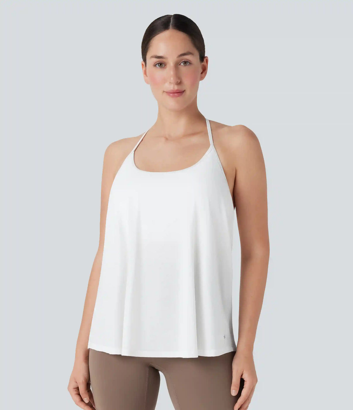 SoftlyZero™ Airy Halter Draped InstantCool Yoga Sports Top DD-F Cups
