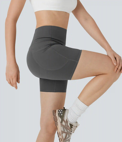 Halara UltraSculpt™ High Waisted Butt Lifting Tummy Control Pocket Shaping Training Biker Shorts 5''