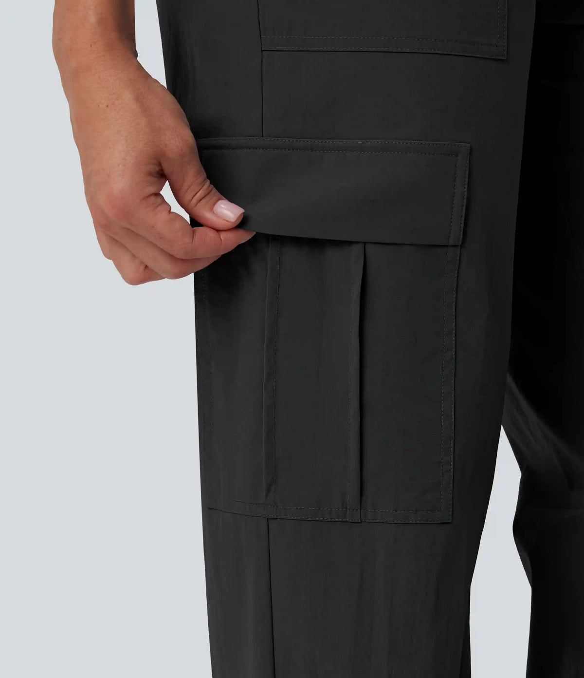 High Waisted Straight Leg Casual Pants with Pockets