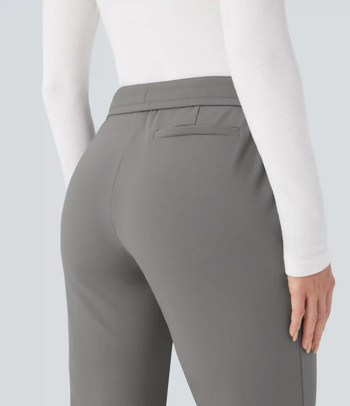 Halara Flex™ DayStretch Foldover High Waisted Drawstring 7/8 Slim Work Pants with Pockets