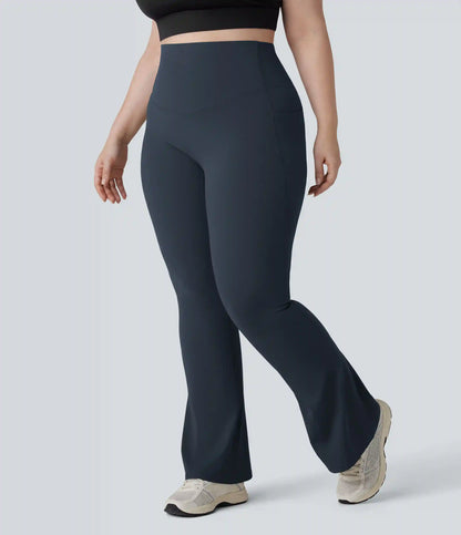 Halara UltraSculpt™ High Waisted Tummy Control Pocket Shaping Yoga Bootcut Plus Size Leggings