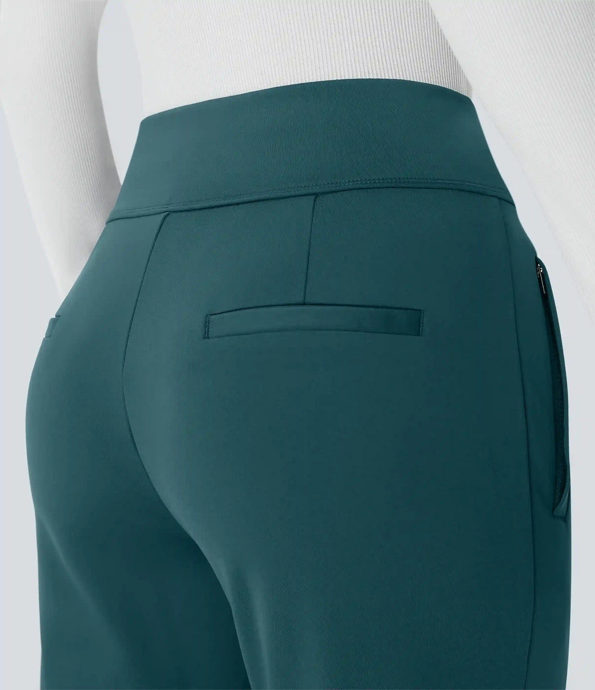 Halara Flex™ DayStretch Mid Rise Side Zipper Pocket Work Flare Pants