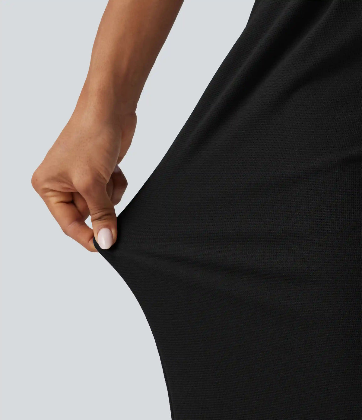 High Waisted Wide Leg Waffle Work Pants with Pockets