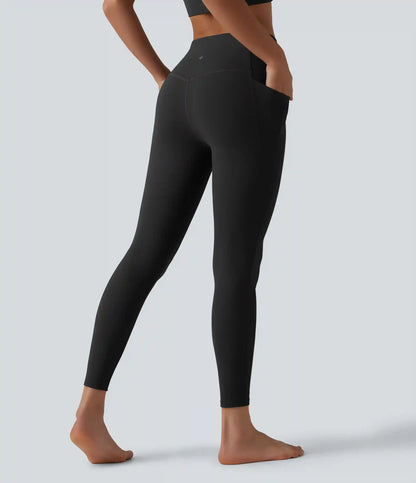 Halara UltraSculpt™ Ribbed High Waisted Tummy Control Yoga Leggings with Pockets