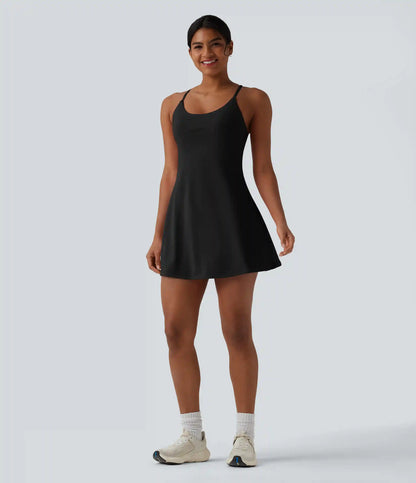 Softlyzero™ Plush Tummy Control Active Dress with Pockets-Easy Peezy Edition