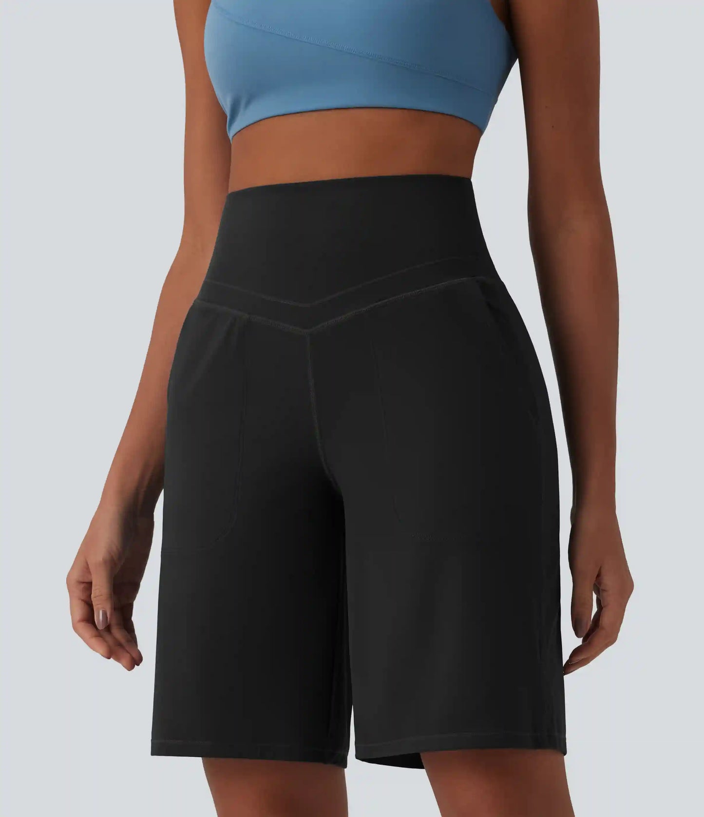 Halara UltraSculpt™ High Waisted Tummy Control Yoga Bermuda Shorts 10'' with Pockets
