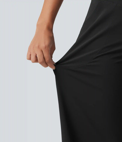 Halara UltraSculpt™ High Waisted Crossover Straight Leg Yoga Pants with Pockets