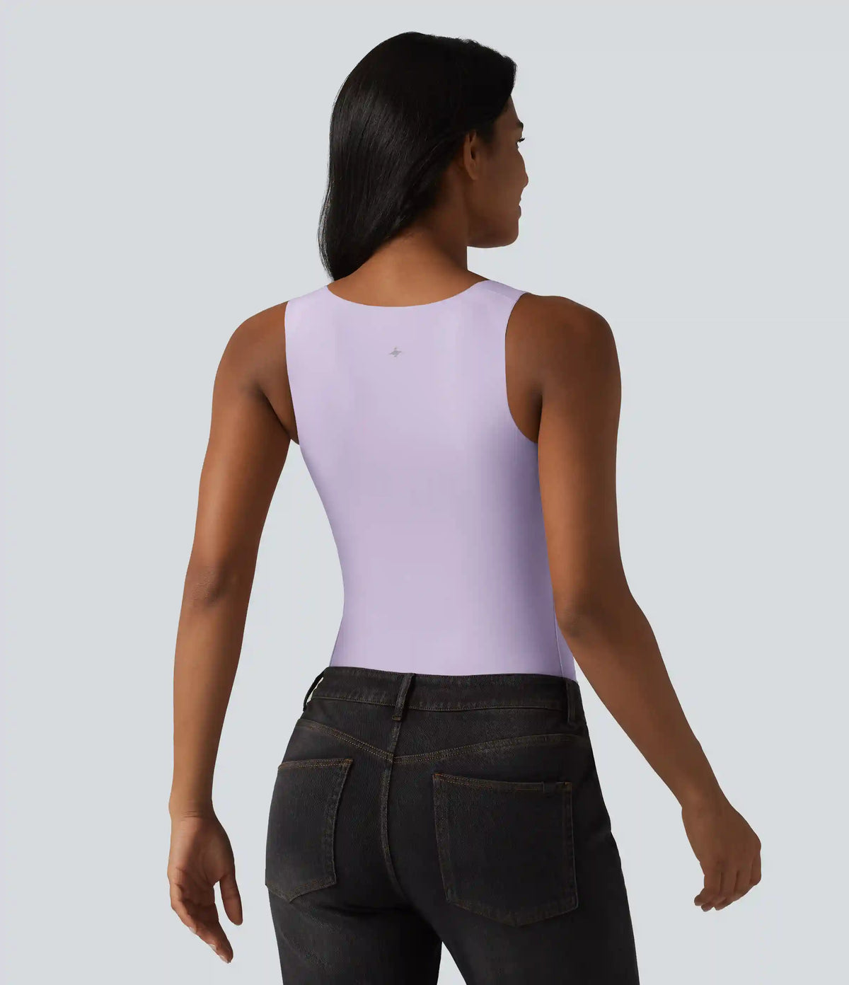 Square Neck Built-in Bra Casual Tank Top B-E Cups