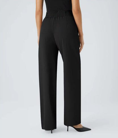 Halara Flex™ High Waisted Zipper Pocket Shirred Straight Leg Work Pants