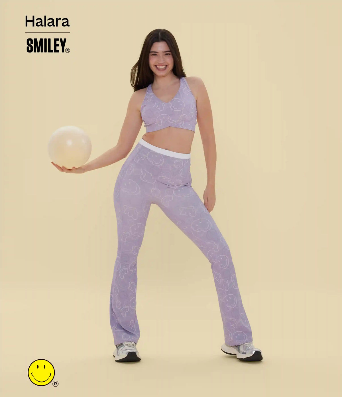 Halara X Smiley® Halara UltraSculpt™ High Waisted Scrunch Butt Lifting Tummy Control Bootcut Training Leggings with Pockets