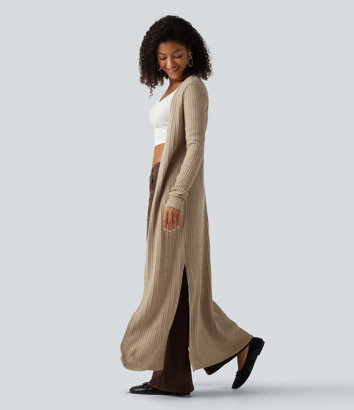 Long Sleeve Casual Longline Coat