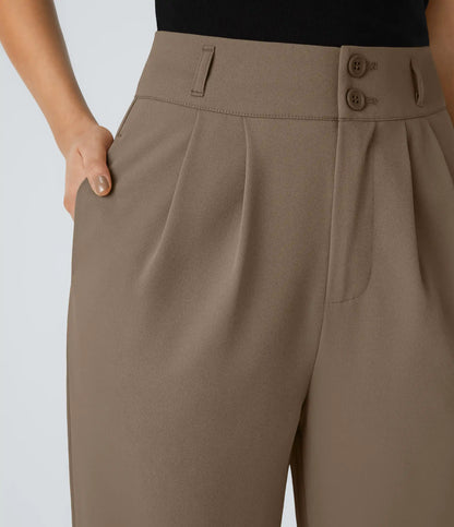 Halara Flex™ High Waisted Zipper Pocket Shirred Straight Leg Work Pants