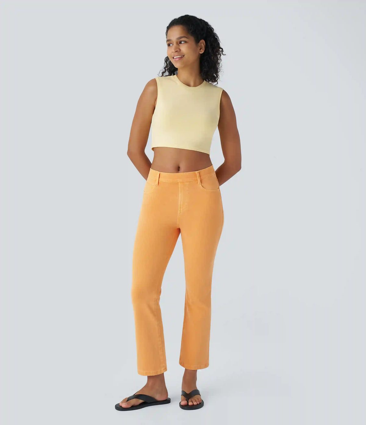 Halara Flex™ High Waisted Pockets Colorful Casual Bootcut Jeans