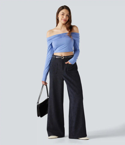 High Waisted Baggy Work Pants with Pockets