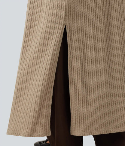 Long Sleeve Casual Longline Coat
