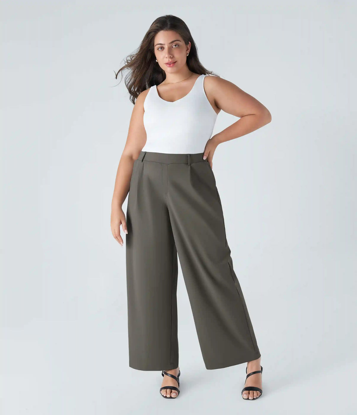 Halara Flex™ DayStretch High Waisted Pocket Straight Leg Work Plus Size Pants