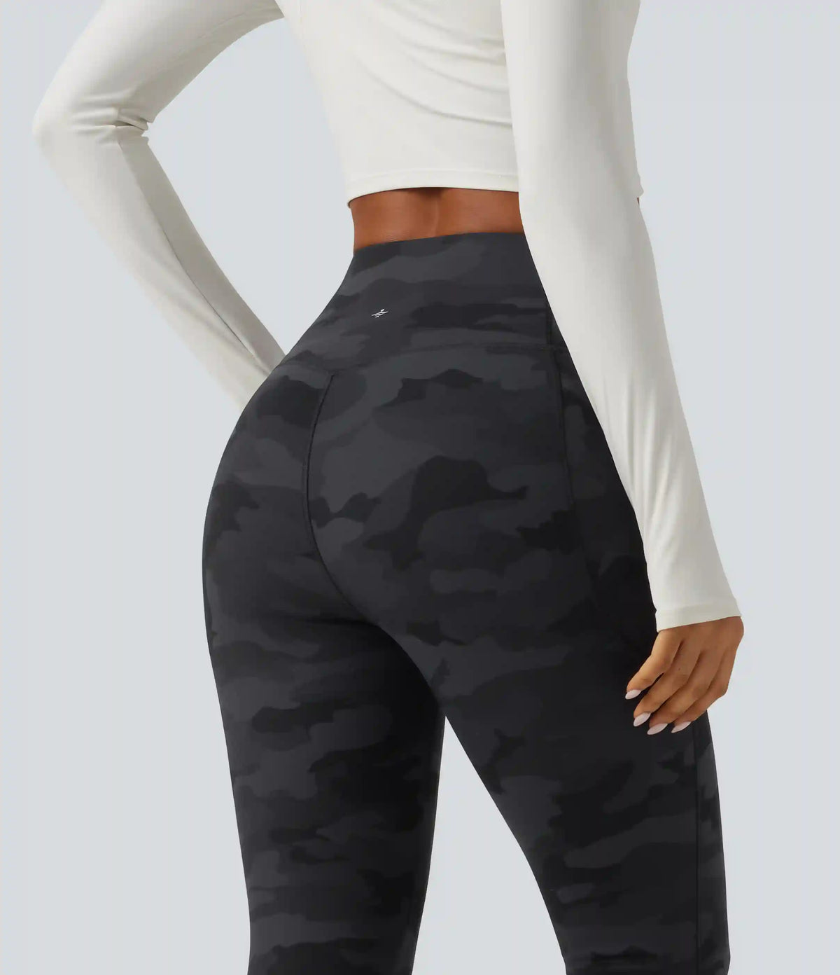 Halara UltraSculpt™ High Waisted Tummy Control Camo Fleece Workout Leggings with Pockets