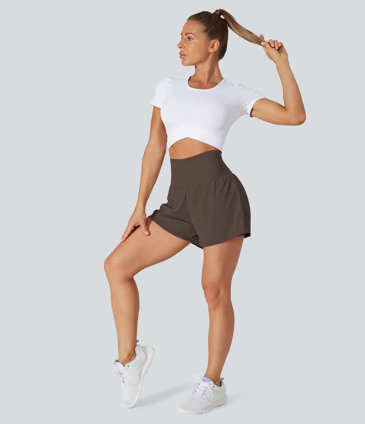 SoftlyZero™ Airy Super High Waisted 2-in-1 InstantCool Yoga Shorts with Pockets