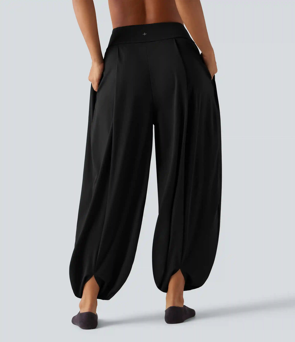 Mid Rise Bubble Yoga Joggers with Pockets