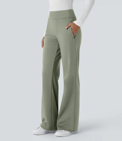 Halara Flex™ DayStretch Mid Rise Side Zipper Pocket Work Flare Pants