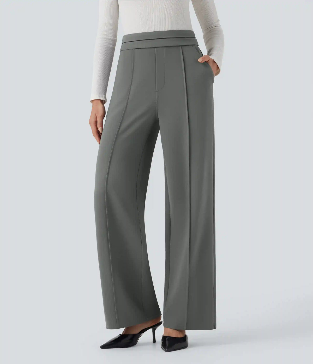 Halara Flex™ High Waisted Straight Leg Work Pants with Pockets