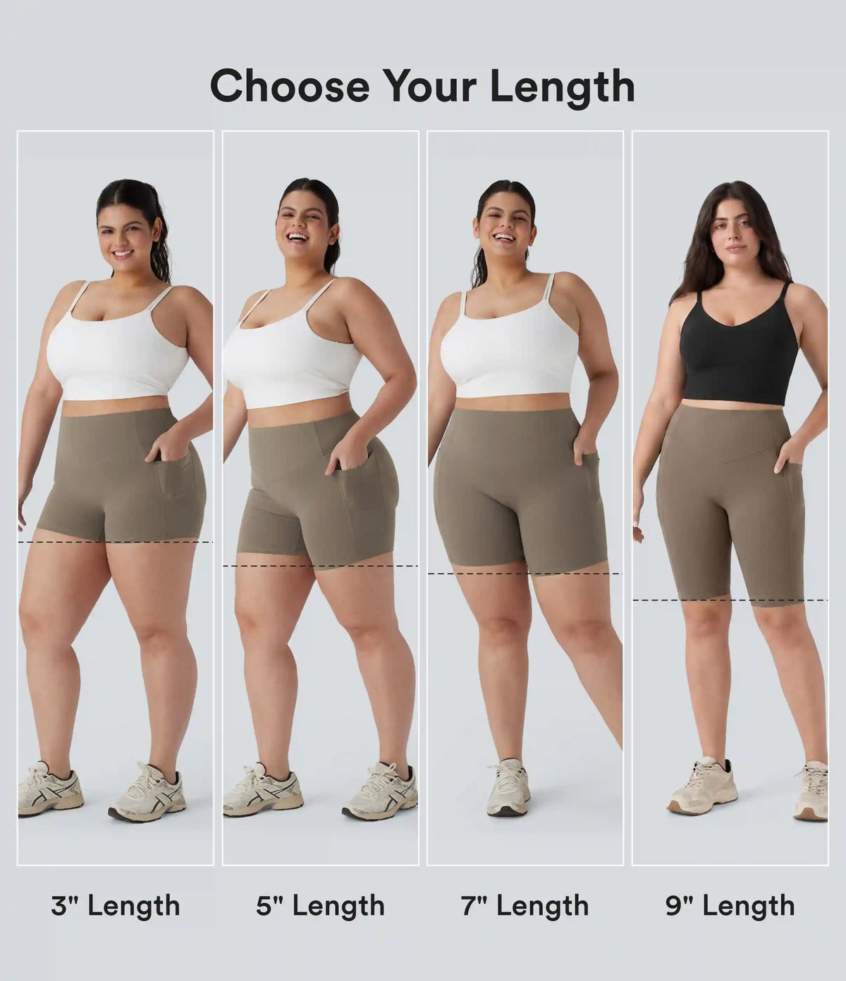 Plus Size Halara UltraSculpt™ High Waisted Scrunch Butt Lifting Tummy Control Shaping Training Biker Shorts 5'' with Pockets