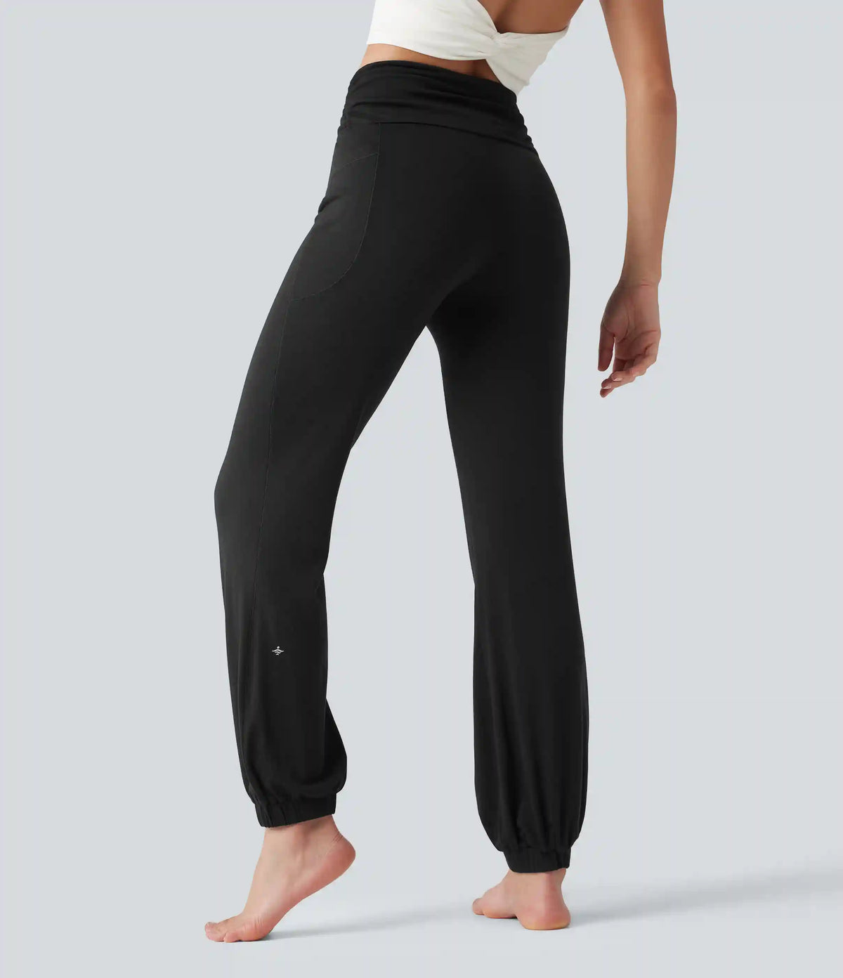 High Waisted Ruched Dance Balloon Joggers with Pockets