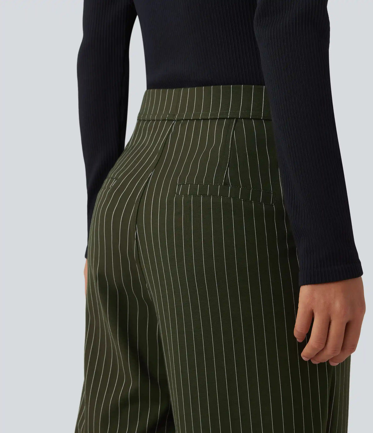 Halara Flex™ High Waisted Straight Leg InstantCool Stripe Work Pants with Pockets