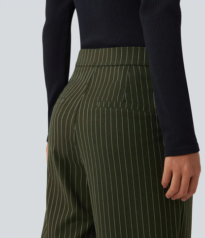 Halara Flex™ High Waisted Straight Leg InstantCool Stripe Work Pants with Pockets