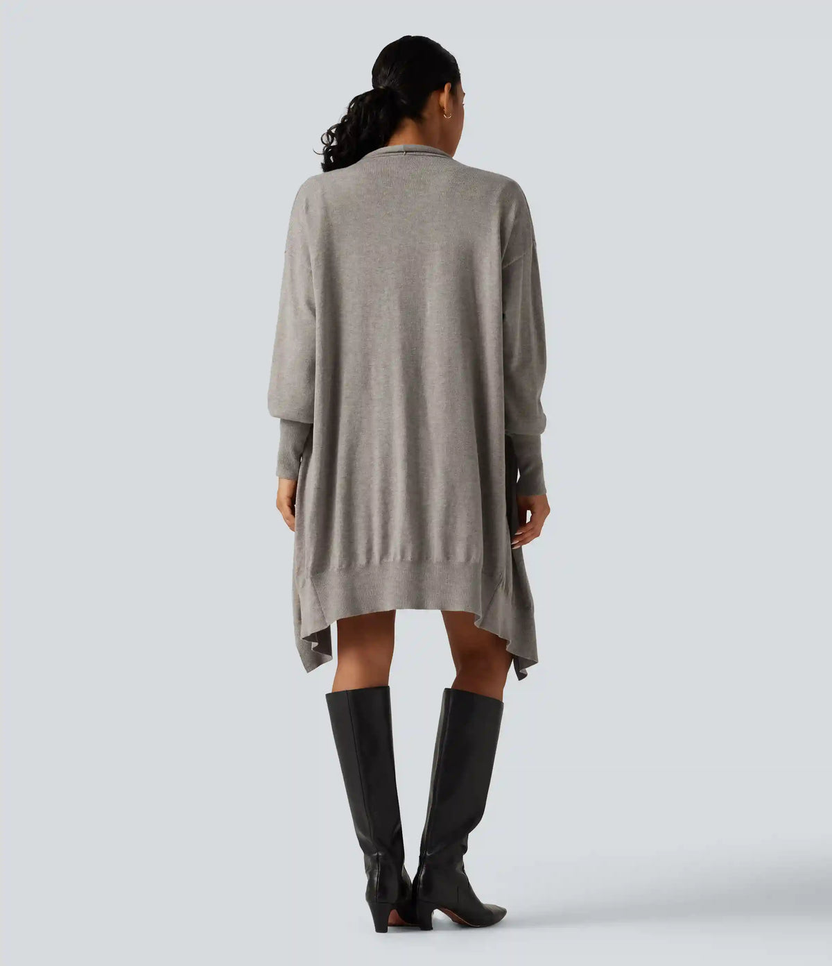 Long Sleeve Open Front Work Cardigan