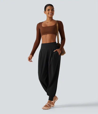 High Waisted Tummy Control Yoga Jogger with Pockets