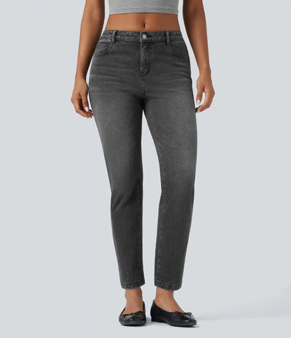 Halara Flex™ Mid Rise Slim 7/8 Causal Jeans with Pockets