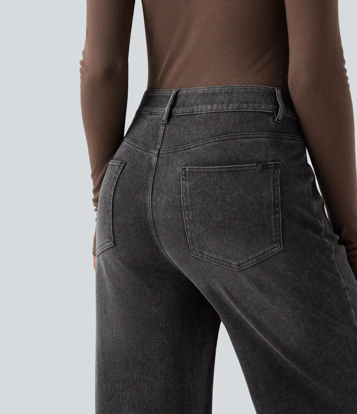 Halara Flex™ Mid Rise Straight Leg Casual Jeans with Pockets