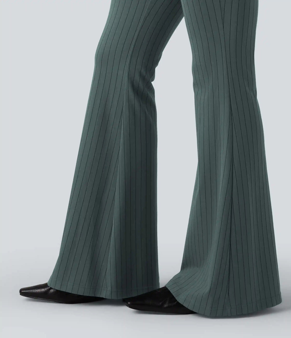 High Waisted Stripe InstantCool Flare Work Pants