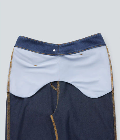 Halara Flex™ Mid Rise Crossover Tummy Control Straight Leg Casual Jeans with Pockets