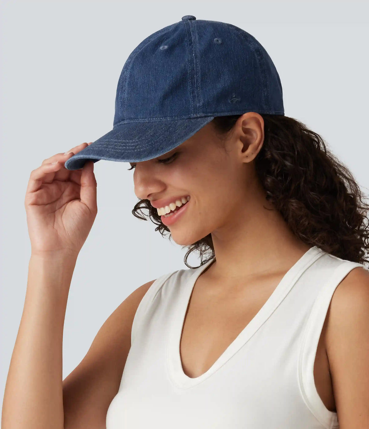 Halara Stretch Denim Washed Baseball Cap