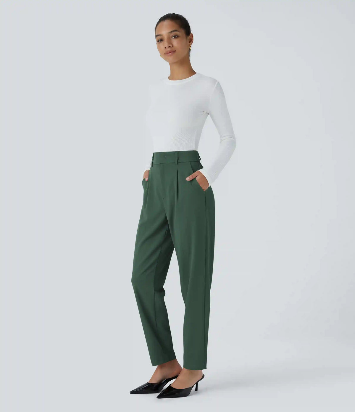 Halara Flex™ High Waisted Pocket Solid Work Tapered Pants