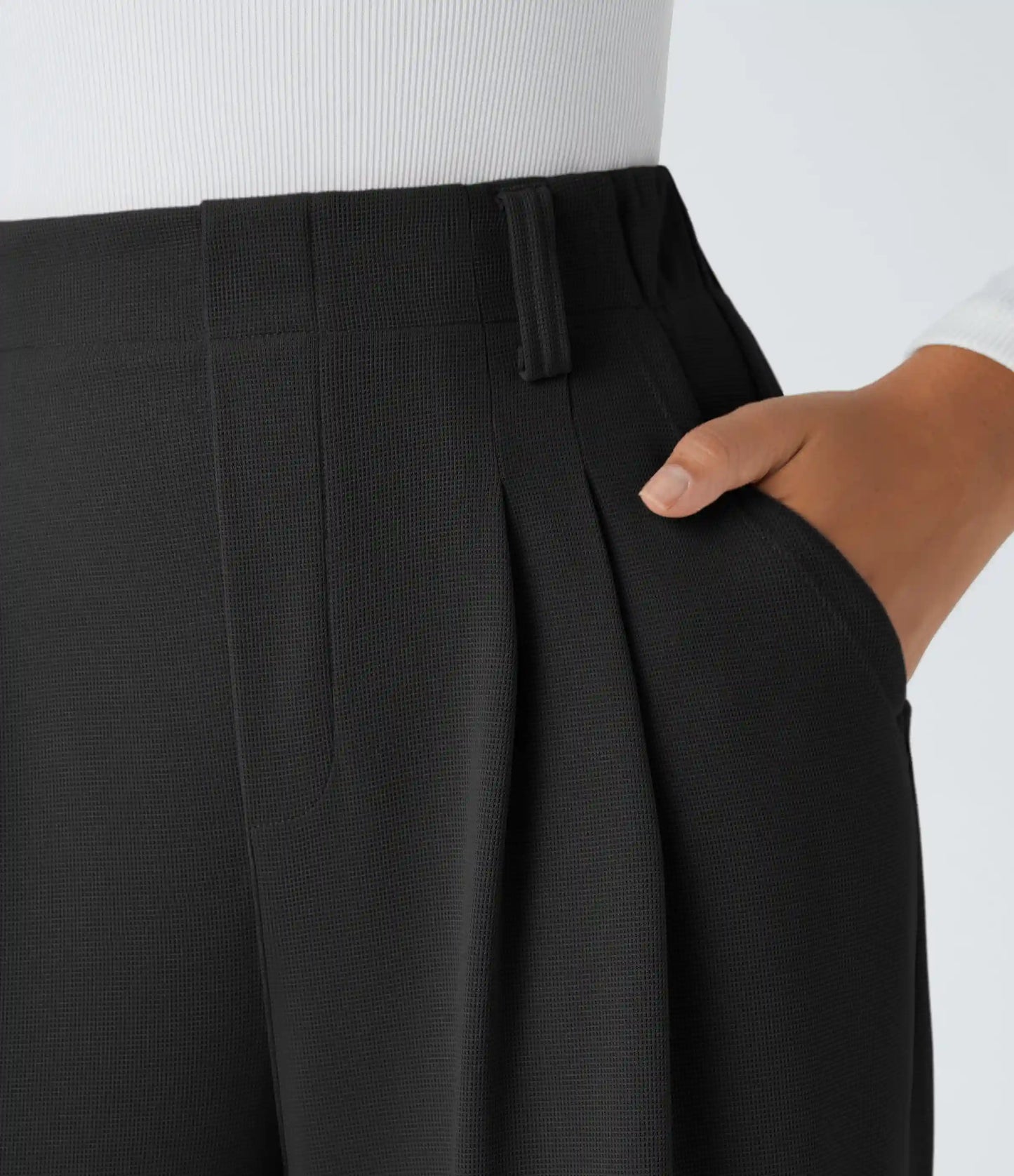 Halara Flex™ High Waisted Pocket Wide Leg Waffle Work Pants