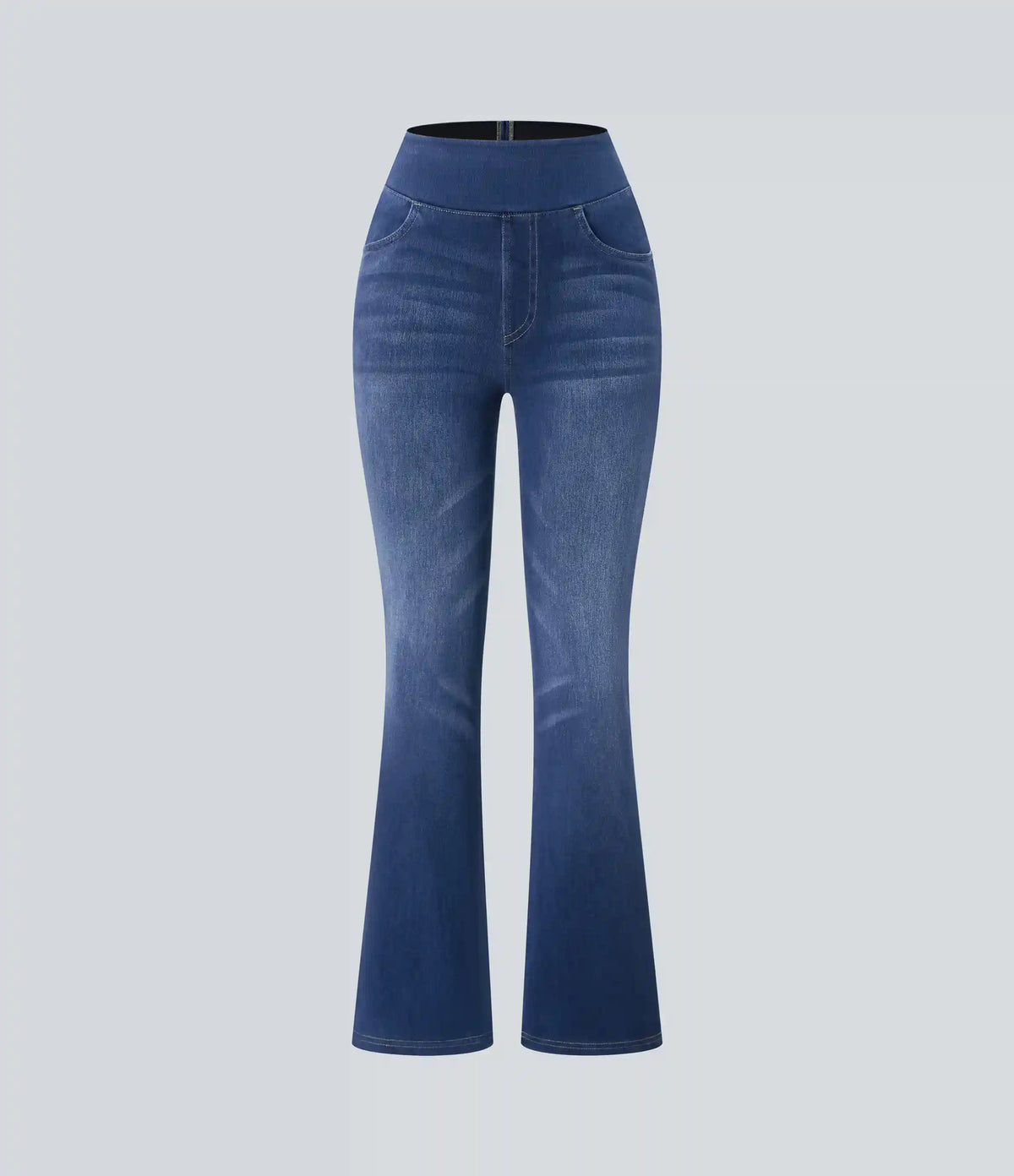 Halara Flex™ High Waisted Pockets Washed Casual Bootcut Jeans